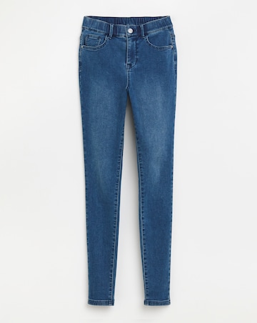 Mid Wash Cosy Finish Skinny Jeans