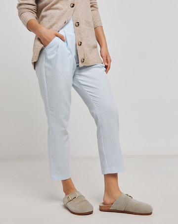 Textured Stripe Cigarette Trousers