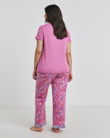 Joe Browns Jersey Pyjama Set Floral Print