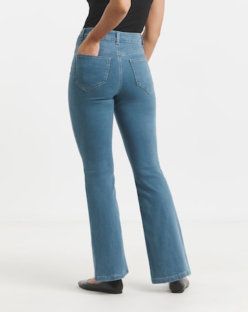 Simply Be Kim Mid Blue High Waist Super Soft Bootcut Jeans