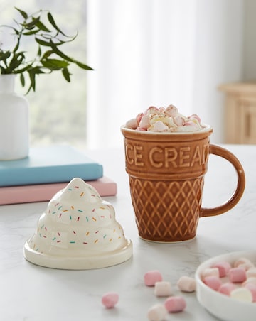 Ice Cream Cone Lidded Mug