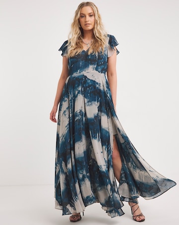 Religion Destiny Angel Sleeve Maxi Dress