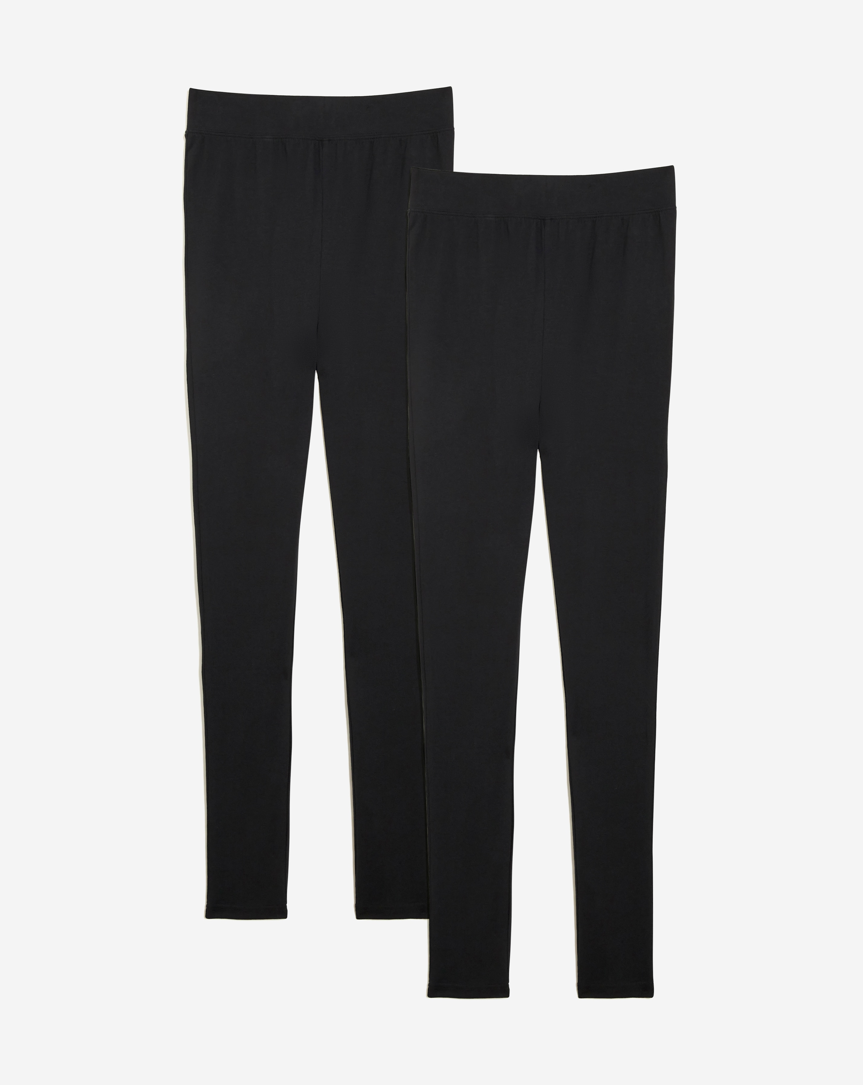 Cotton Rich 2 Pack High Waist Full Length Leggings