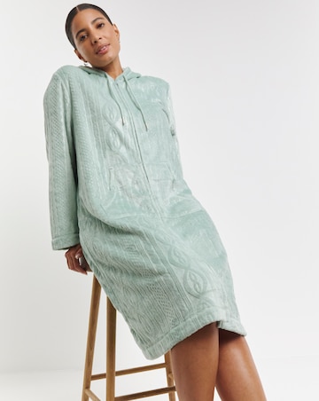 Pretty Secrets Zip Through Fleece Dressing Gown