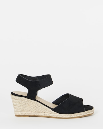 Sariah Two Part Espadrille Wedge Sandals - Wide Fit (E)