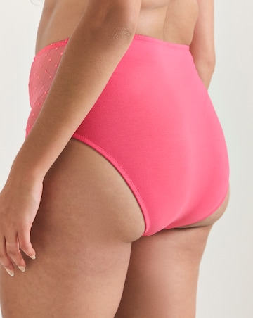 Pretty Secrets (2 Pack) Rachel Embroidery Deep Brief Knickers Pink/Blue