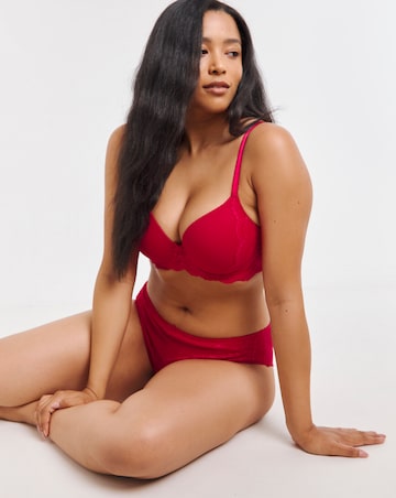 Figleaves Juliette Lace T Shirt Bra A-G - Red