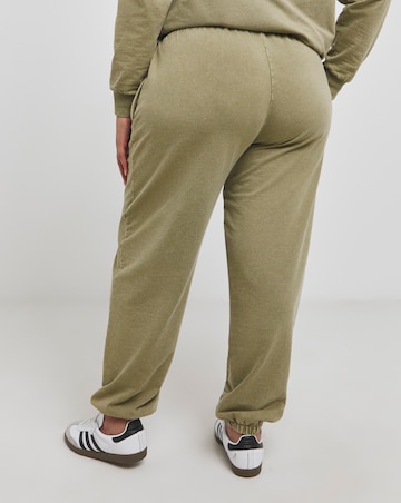 Acid Wash Khaki Seam Detail Joggers