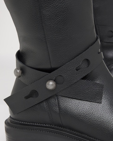 Veronica Knee High Wrap Detail Boots Wide E Fit Curvy Calf