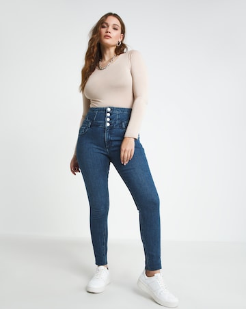 Skinny Highwaisted Corset Jeans