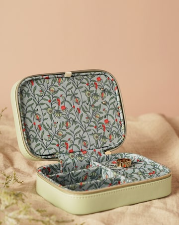 Sophia Lane Green Floral Jewellery Box