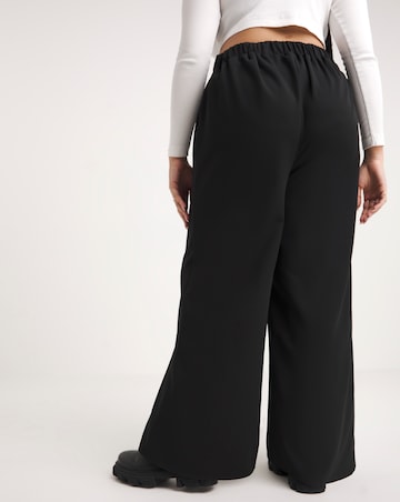 Split Front Wide Leg Trousers
