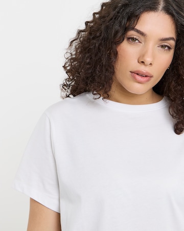 Black, White & Grey 3 Pack Pure Cotton Curved Hem T-Shirts