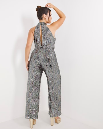 Little Mistress Sequin Wide Leg Jumpsuit