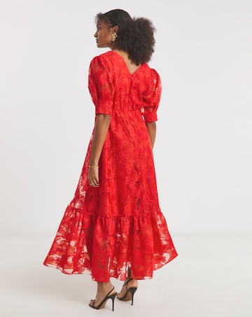 Joanna Hope Sheer Floral Dress