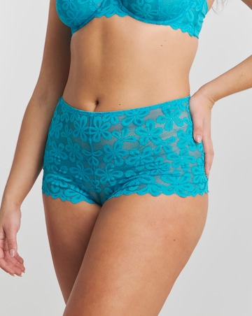 Pretty Secrets (2 Pack) Daisy Lace Short Knickers Blue/Pink