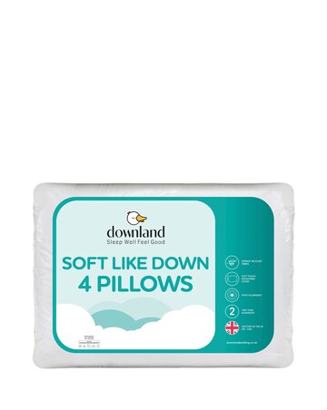 Downland Soft Like Down Pack of 4 Pillows