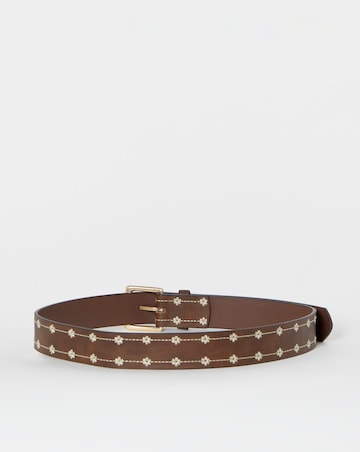 Floral Embroidered Jean Belt