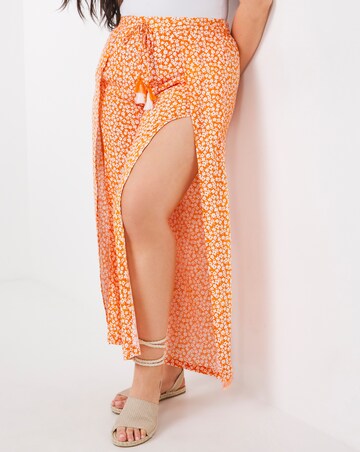 Printed Side Split Trouser