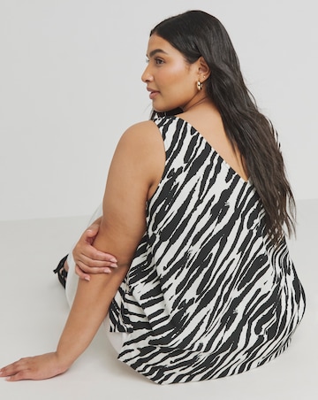 Simply Be Zebra Print Sleeveless V Neck Cami