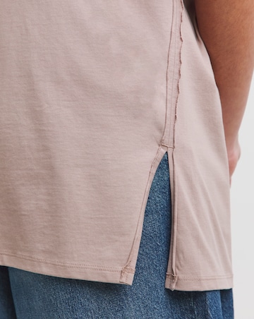 Simply Be Mocha Oversized Slouchy V Neck T-Shirt