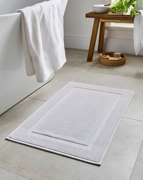 Egyptian Cotton Bath Mat - Silver