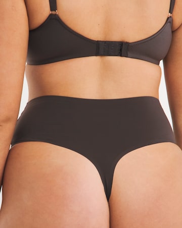 Figleaves Smoothing High Waisted Thong - Cafe