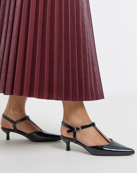 Fuji T Bar Pointed Toe Heeled Shoe - Extra Wide Fit (EEE)