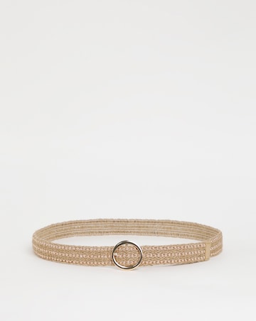 Studded Raffia Belt