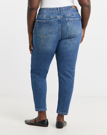 Simply Be 99 1 Mid Blue Comfort Stretch Loose Mom Jeans