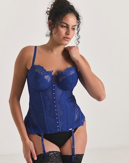 Figleaves Curve Adore 1/2 Pad Underwired Corset B-F - Cobalt