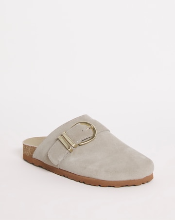 Lola Suede Closed Toe Footbed Shoes Wide Fit