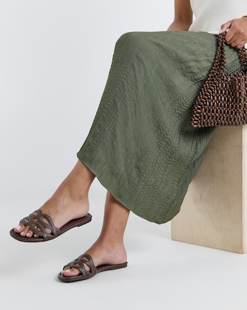 Rosario Padded Loop Detail Mule Sandals - Extra Wide Fit (EEE)