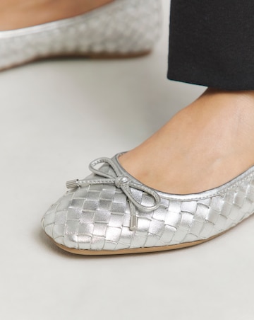 Monaco Woven Leather Ballerinas - Extra Wide Fit (EEE)