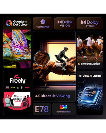 Hisense 43E78QTUK 43in QLED 4K Ultra HD HDR Smart TV