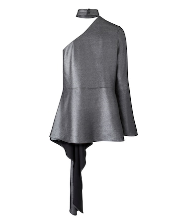 Simply be Choker Neck Asymmetric Blouse