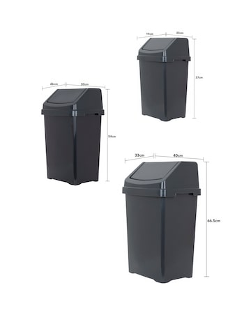 Wham 3 Piece Casa Bin Set 8L 25L 50L