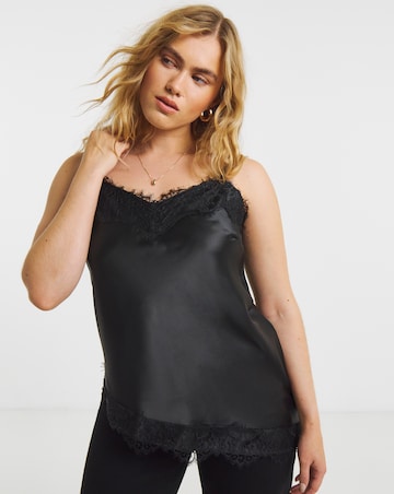 Black Lace Trim Cami