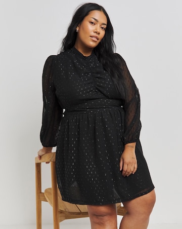 Lovedrobe Dobby Glitter Skater Dress