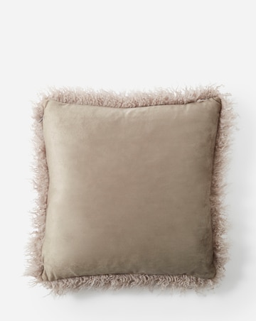 Mongolian Faux Fur Cushion - Mink