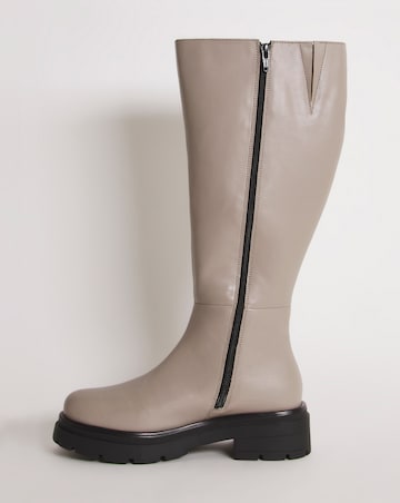 Calista Knee High Chelsea Boots - Exta Wide Fit (EEE) & Super Curvy Calf