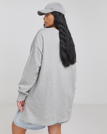 Grey Marl Side Split Sweatshirt Tunic