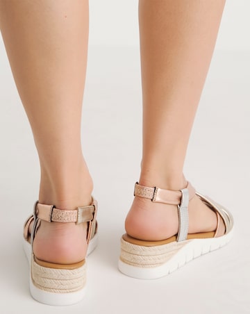 Senna Leather Tubular Sandal Extra Wide EEE Fit