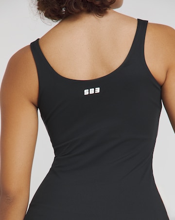 Black Active Sleeveless Longline Vest
