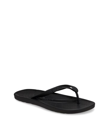 Crocs Black Classic Toe Post Sandals -Standard Fit (D)