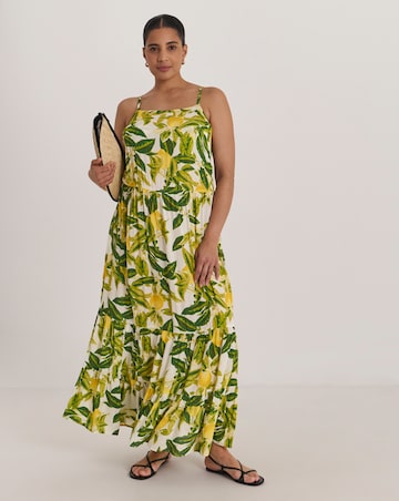 Maxi Beach Dress Lemon Print