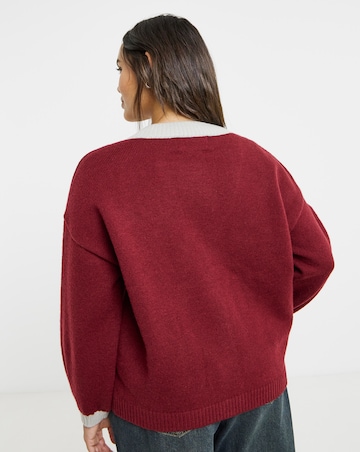 Native Youth Varsity Knitted Cardigan