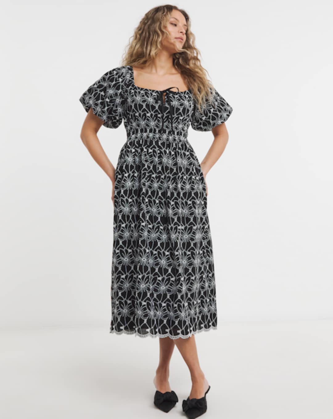 sachin and babi light blue dress Unique Vintage Plus Size White & Red Rose Dahlia Swing Dress
