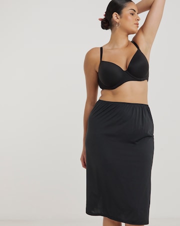 Pretty Secrets 2 Pack Half Slips Length 27in - Black/Almond