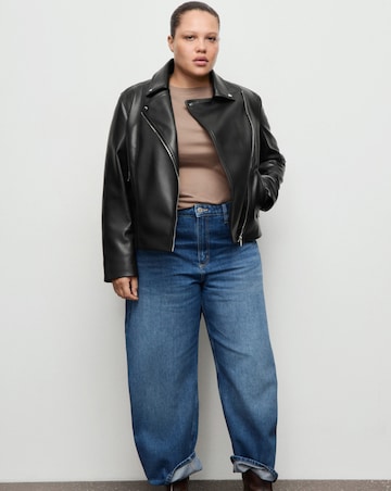 Mango Faux Leather Biker Jacket